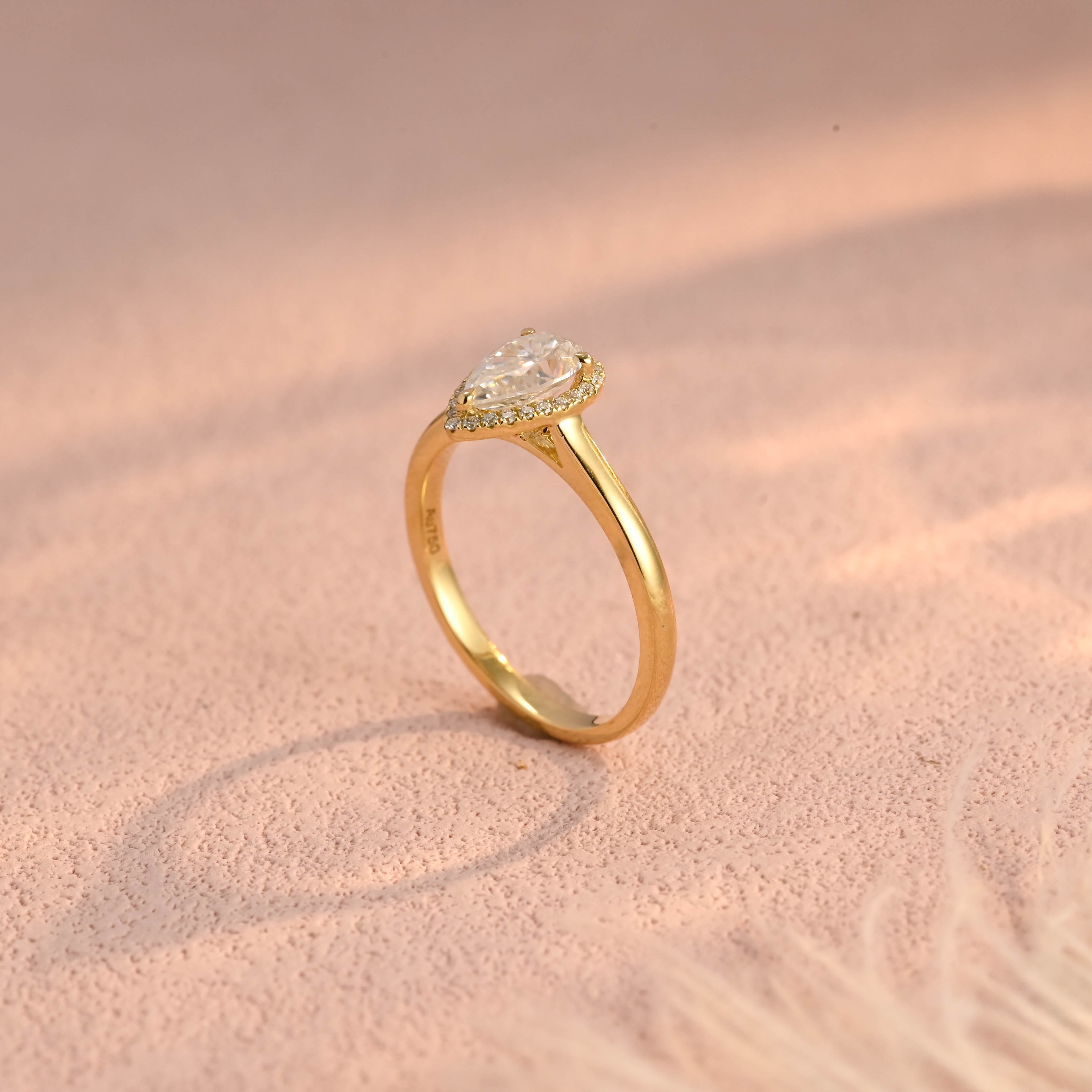 IGI Certified 1-5 Carat Pear Shaped Lab Grown Diamond Ring | D VS1 EX | 14K 18K Gold & Platinum