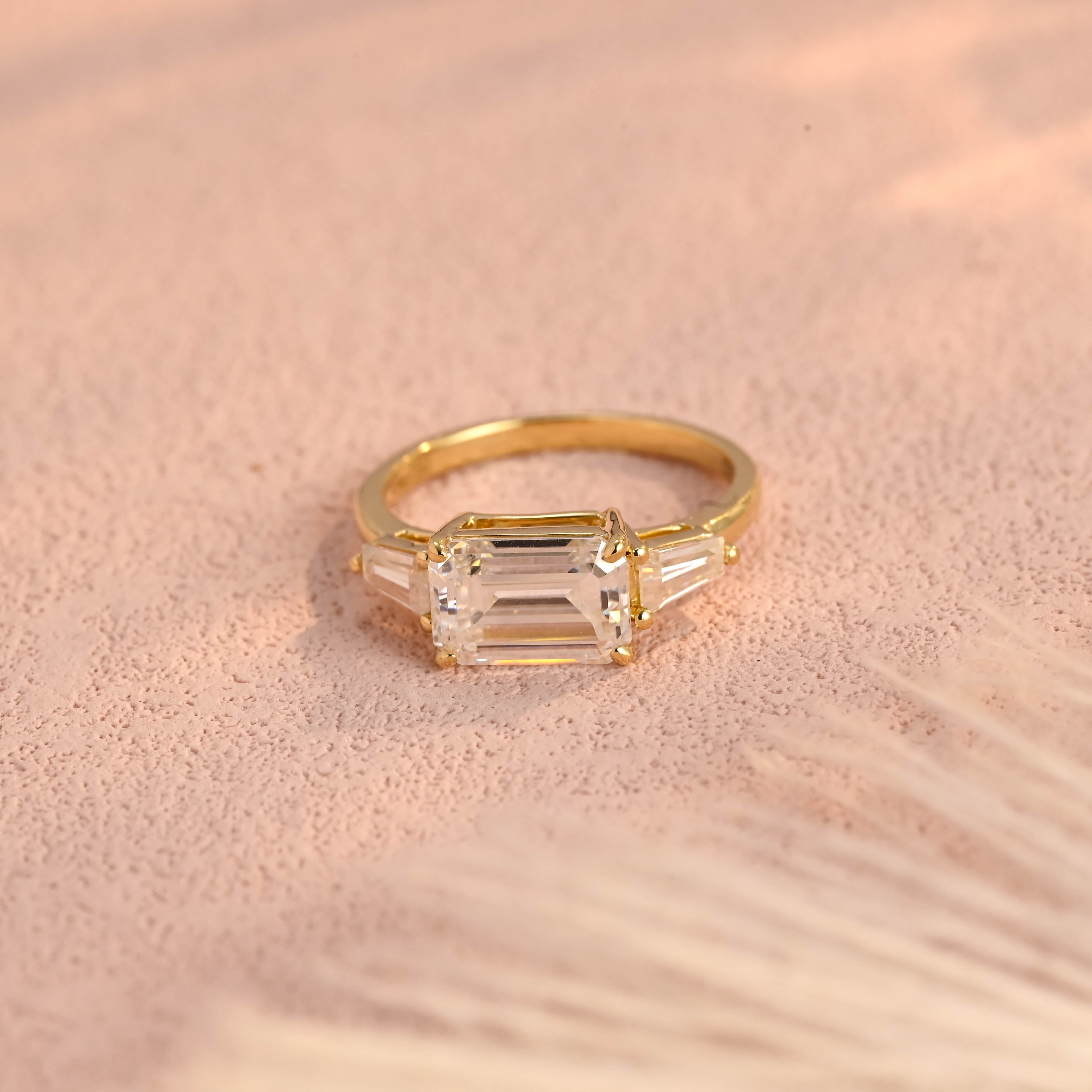 IGI Certified 1-5 Carat Emerald Cut Lab Grown Diamond Ring | D VS1 EX | 14K 18K Gold & Platinum