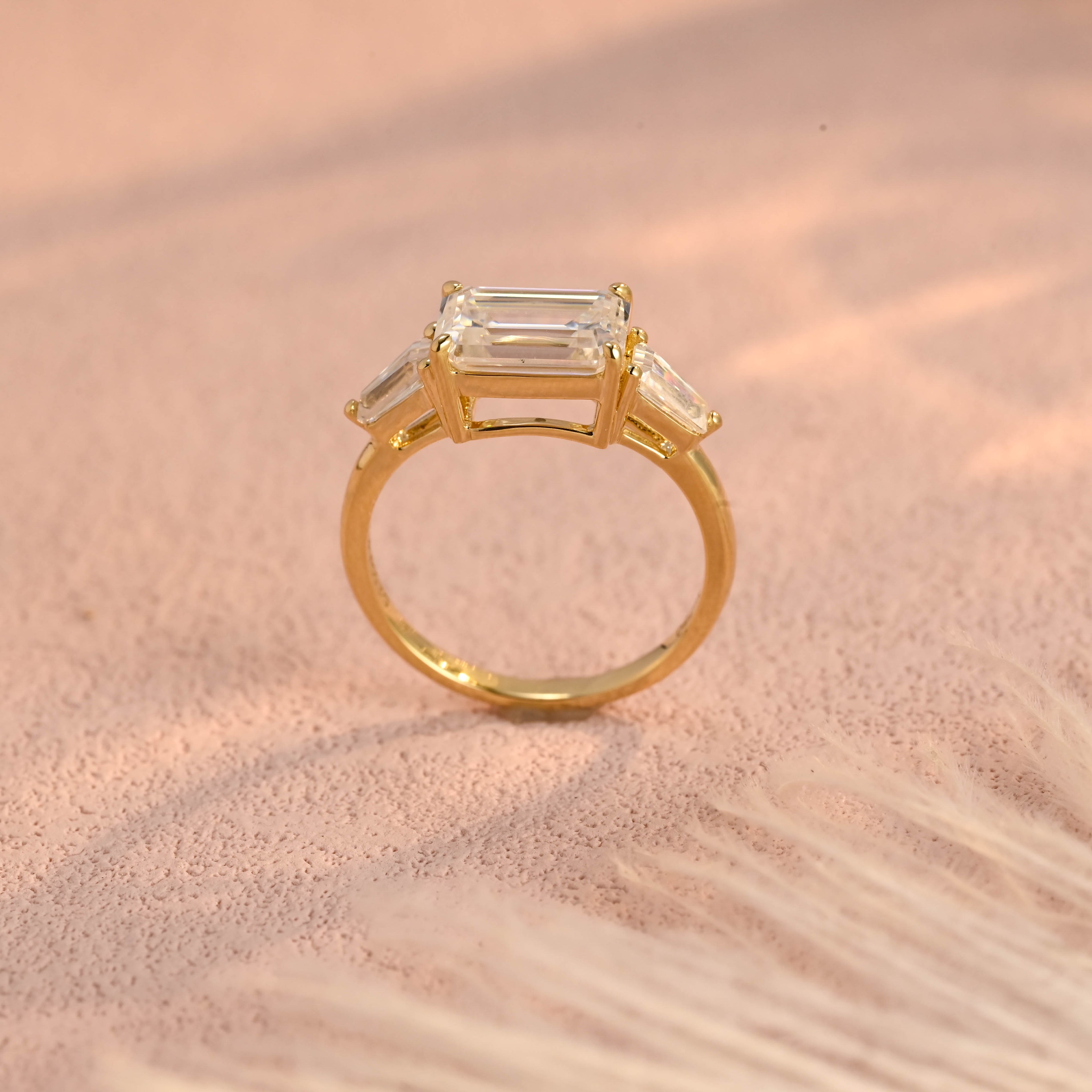 IGI Certified 1-5 Carat Emerald Cut Lab Grown Diamond Ring | D VS1 EX | 14K 18K Gold & Platinum