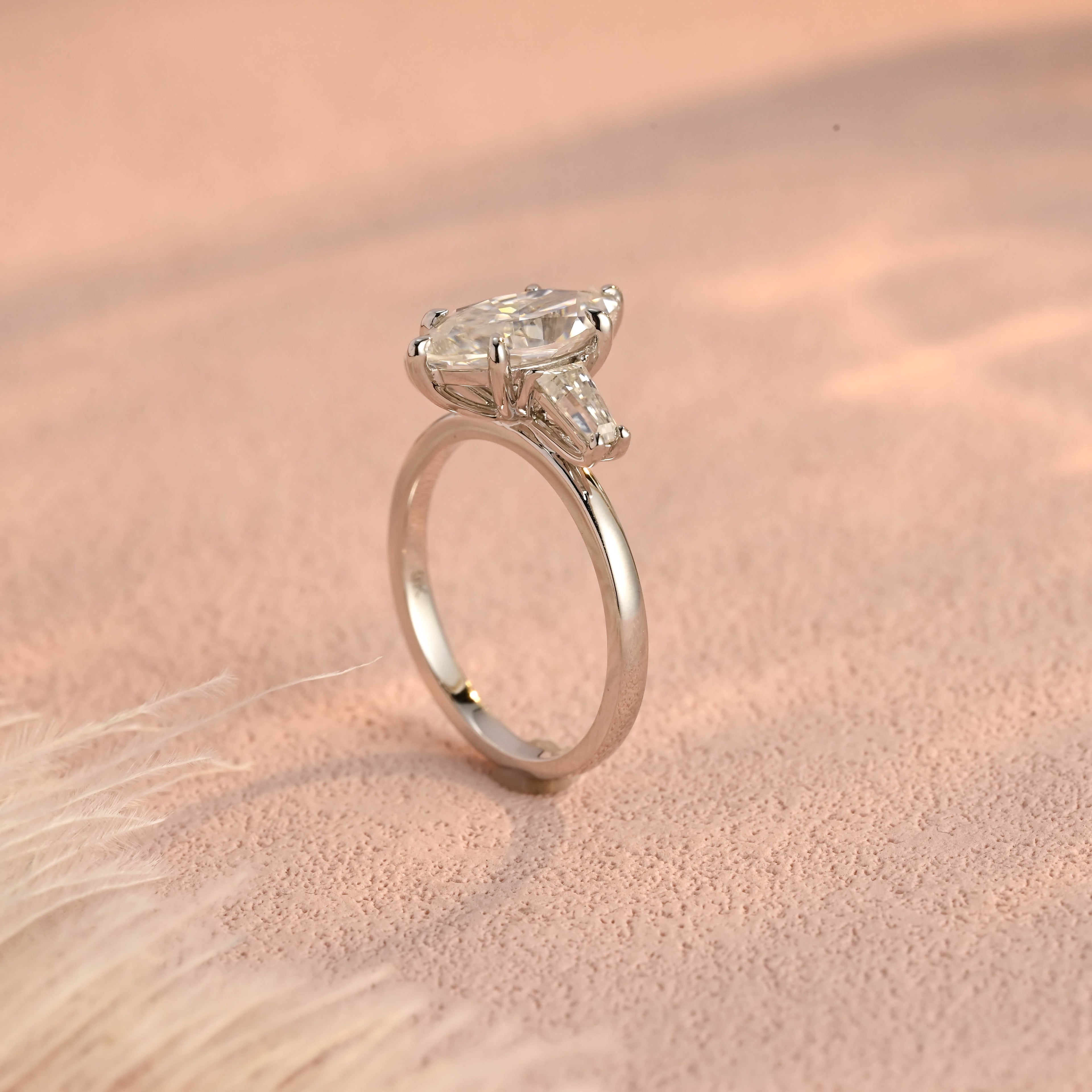 IGI Certified 1-3 Carat Marquise Lab Grown Diamond Ring | D VS1 EX | 14K 18K Gold & Platinum