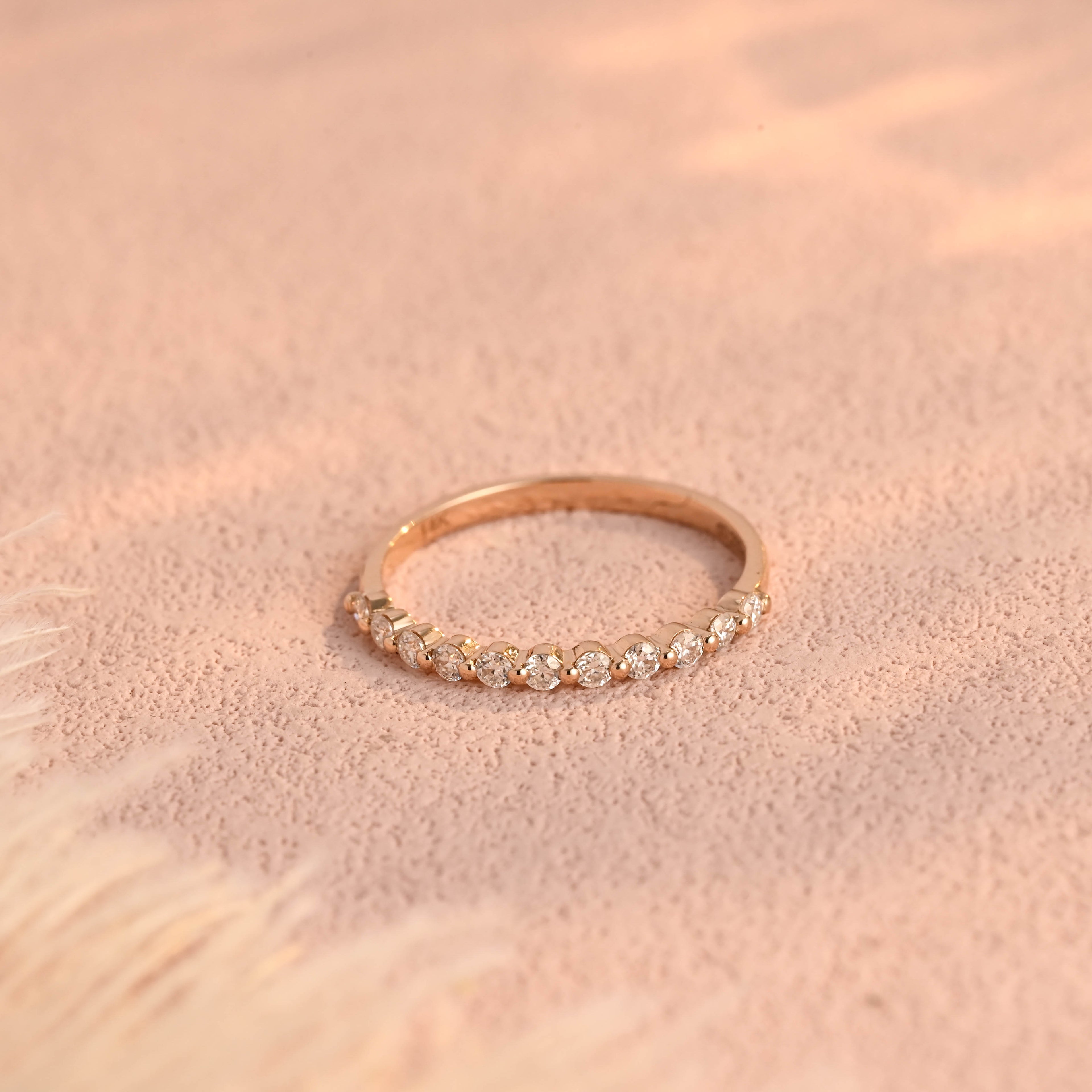 0.3 CTW 11-Stone Round Lab Grown Diamond Band | D-E VVS-VS | 14K 18K Platinum