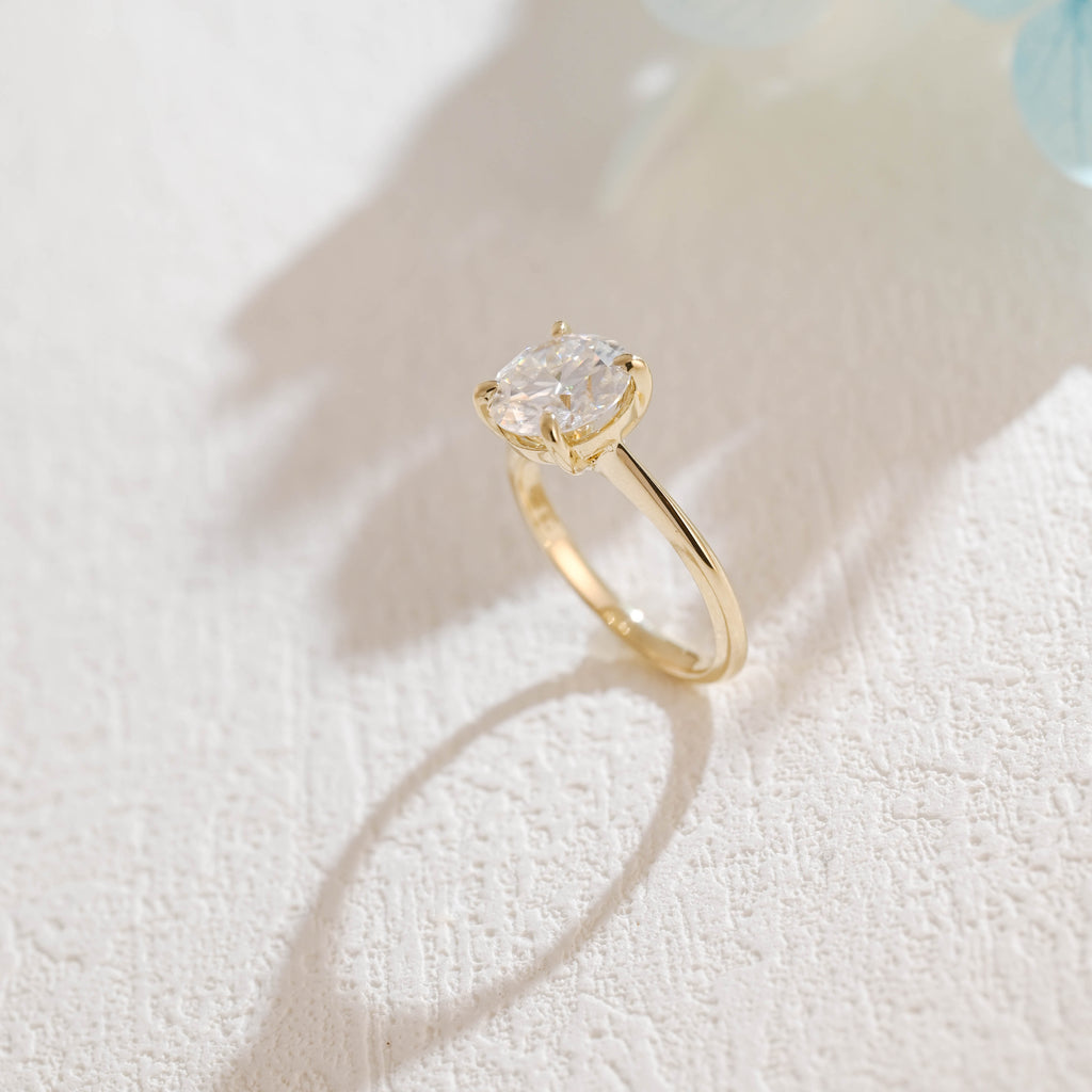 IGI Certified 1-5 Carat Round Brilliant Lab Grown Diamond Ring | D VS1 Ideal Cut | 14K 18K Gold