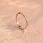 0.3 CTW 11-Stone Round Lab Grown Diamond Band | D-E VVS-VS | 14K 18K Platinum