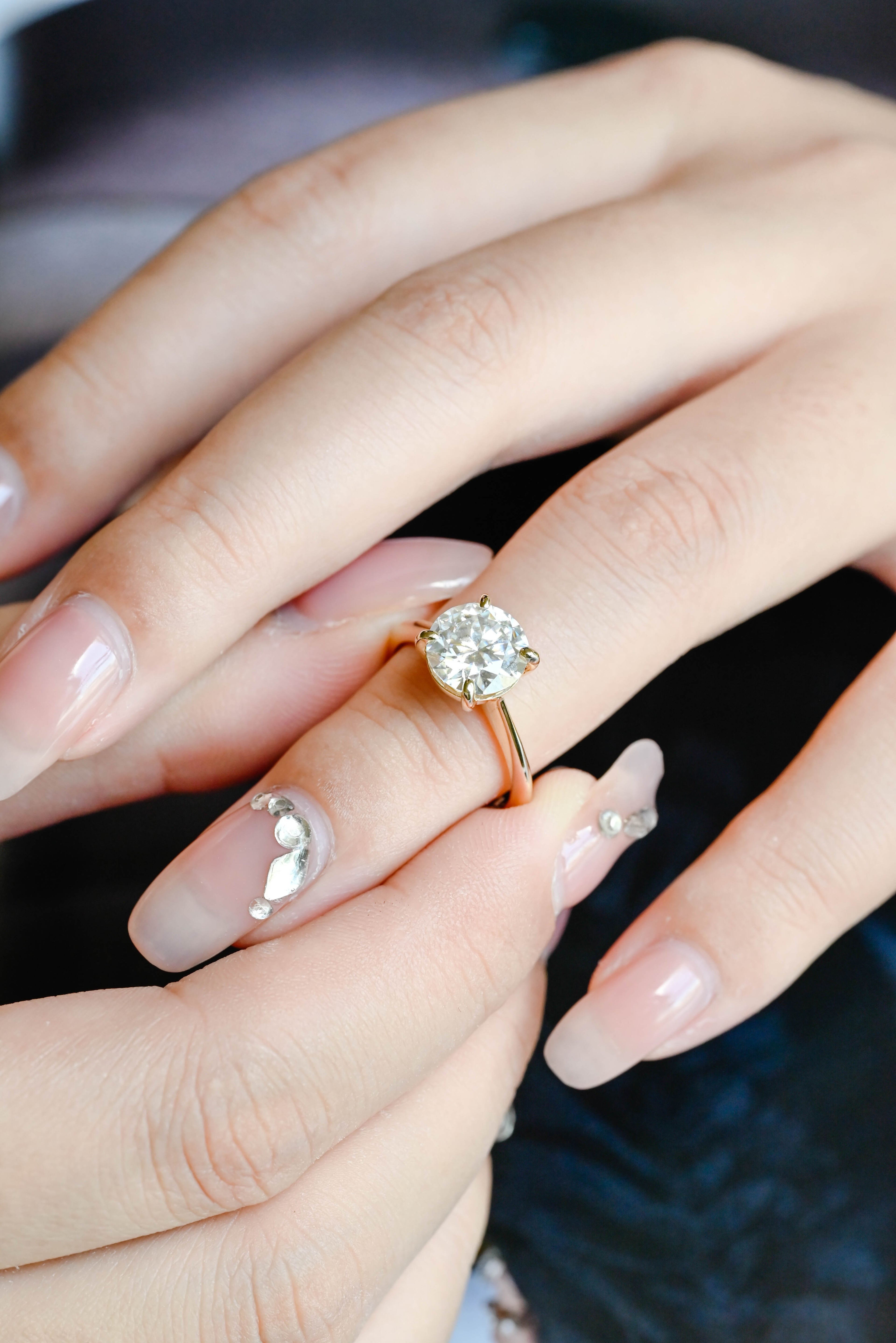 IGI Certified 1-5 Carat Round Brilliant Lab Grown Diamond Ring | D VS1 Ideal Cut | 14K 18K Gold