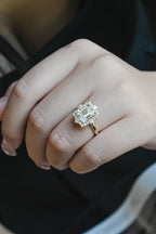 IGI Certified 1-5 Carat Emerald Cut Lab Grown Diamond Ring | D VS1 EX | 14K 18K Gold