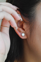 IGI Certified Round Brilliant Lab Grown Diamond Stud Earrings | D VS1 Ideal Cut | 0.5-3 CTW