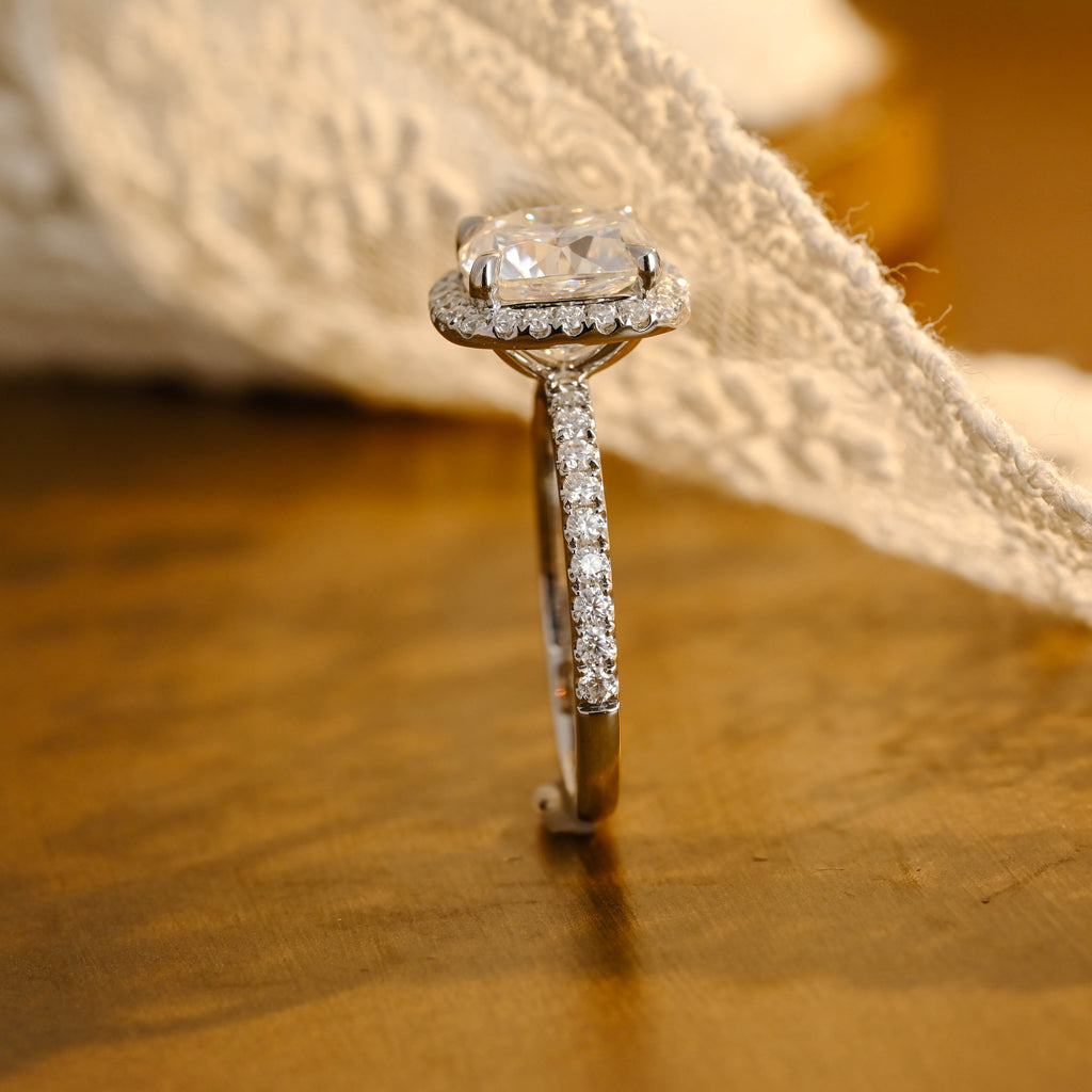 IGI Certified 1-3 Carat Cushion Cut Lab Grown Diamond Ring | D VS1 EX | 14K 18K Gold& Platinum
