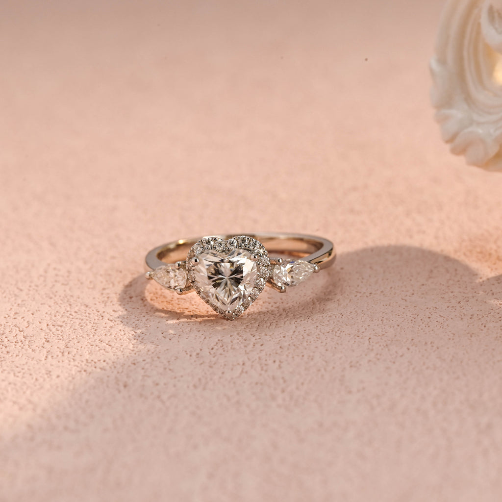 IGI Certified Heart Shaped Lab Grown Diamond Ring | 1-3 CT | D VS1 EX | 14K 18K Gold & Platinum