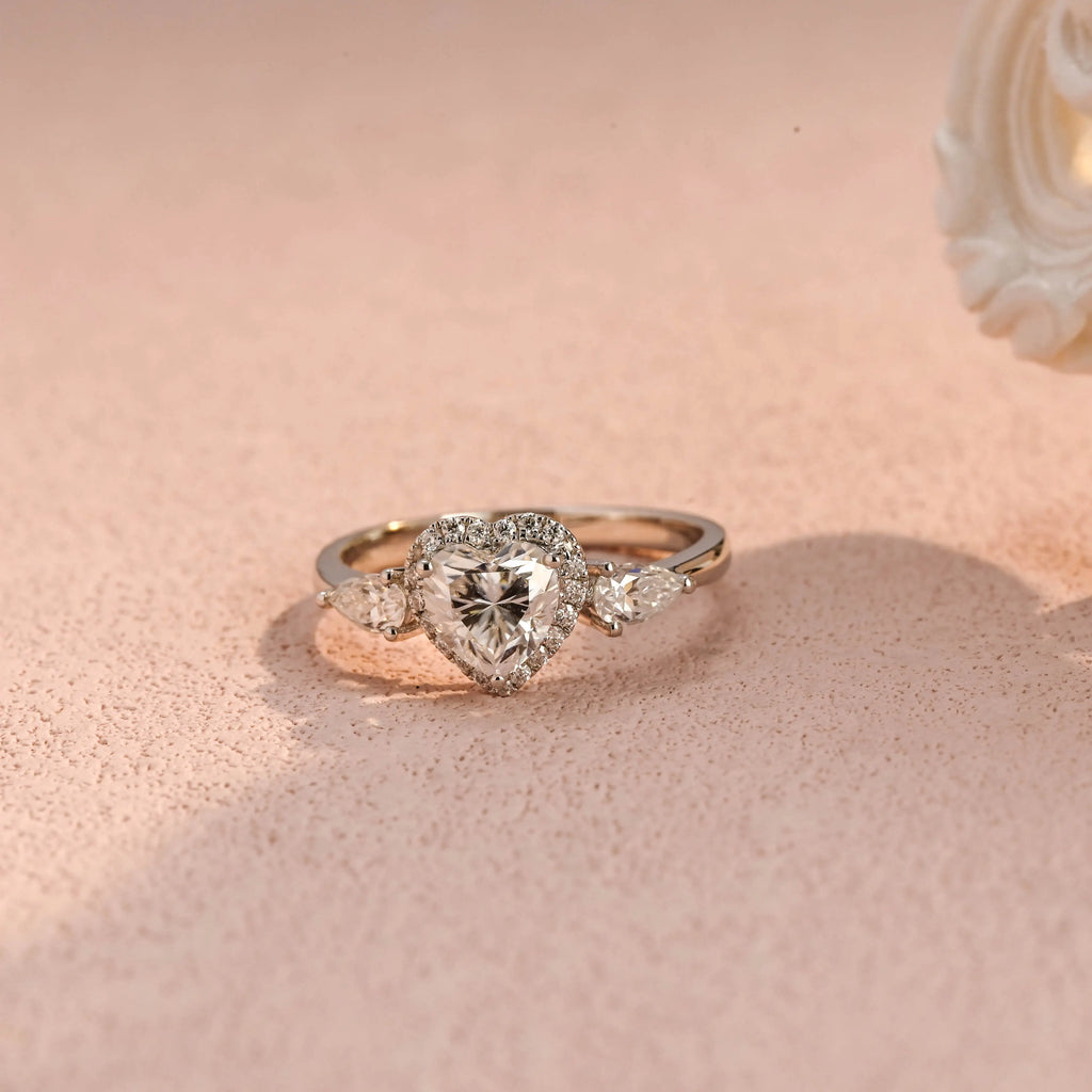 IGI Certified Heart Shaped Lab Grown Diamond Solitaire Ring | 1-3 CT | D VS1 EX | 14K 18K Gold & Platinum