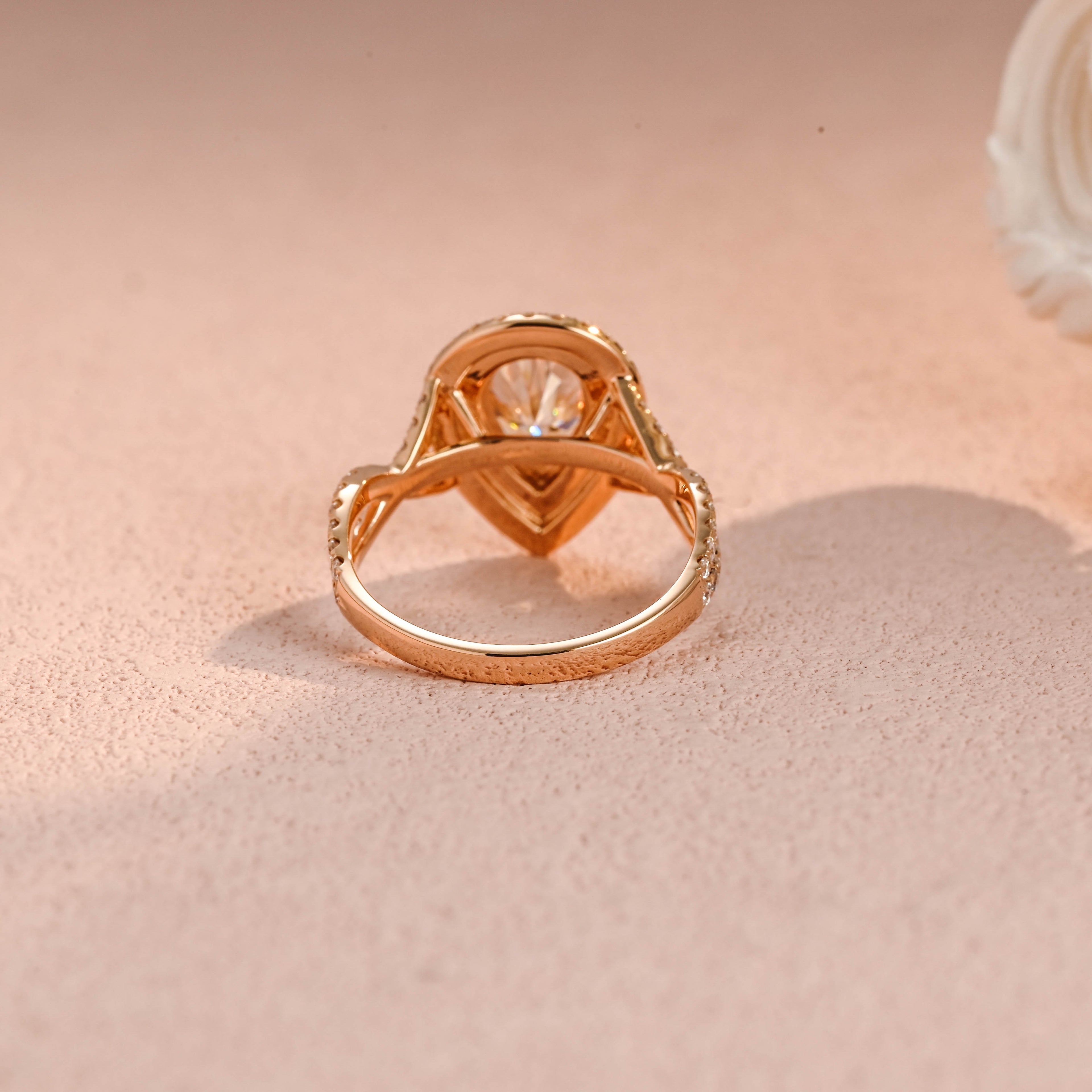 IGI Certified 1-5 Carat Pear Shaped Lab Grown Diamond Ring | D VS1 EX | 14K 18K Gold & Platinum