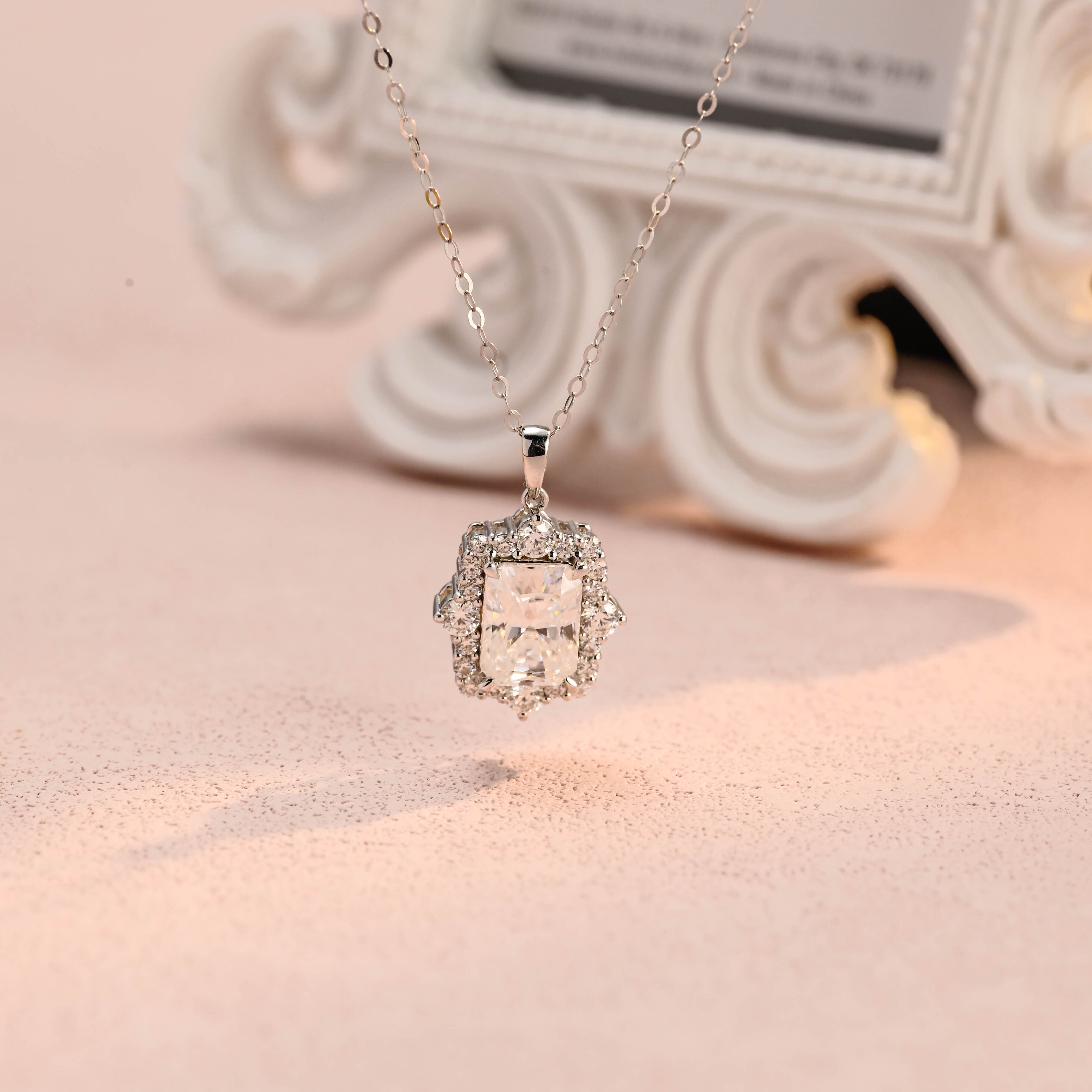 IGI Certified Radiant Cut Lab Grown Diamond Pendant Necklace | 1-5 CT | D VS1 EX | 14K 18K Platinum