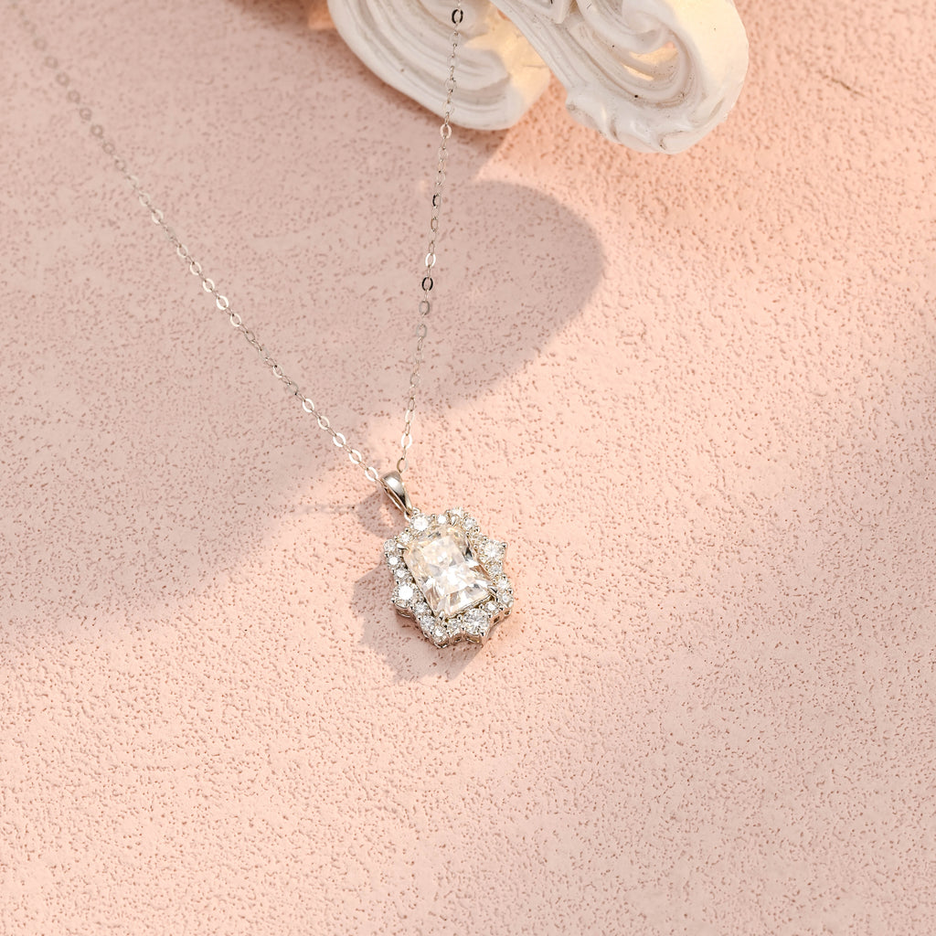 IGI Certified Radiant Cut Lab Grown Diamond Pendant Necklace | 1-5 CT | D VS1 EX | 14K 18K Platinum