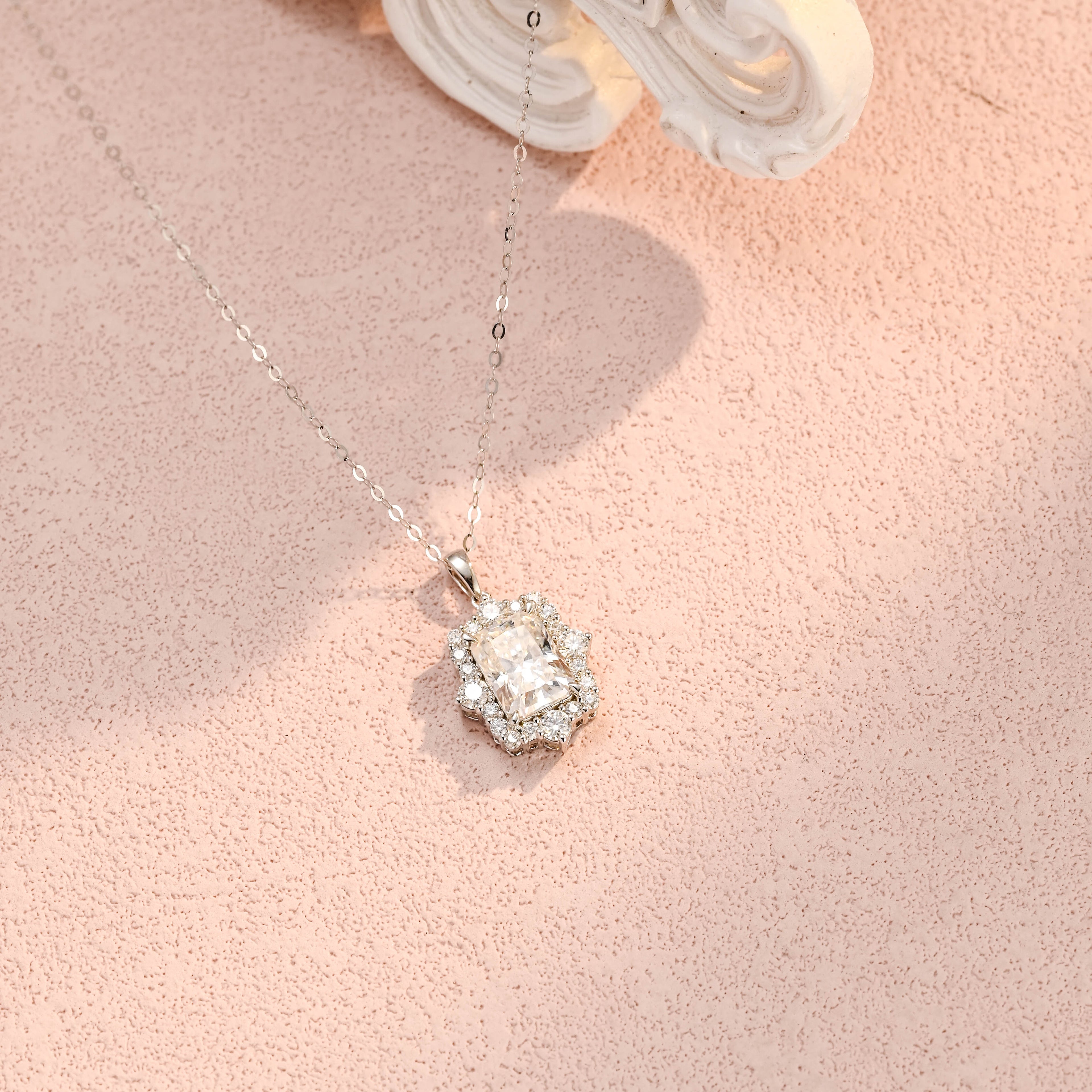 IGI Certified Radiant Cut Lab Grown Diamond Pendant Necklace | 1-5 CT | D VS1 EX | 14K 18K Platinum