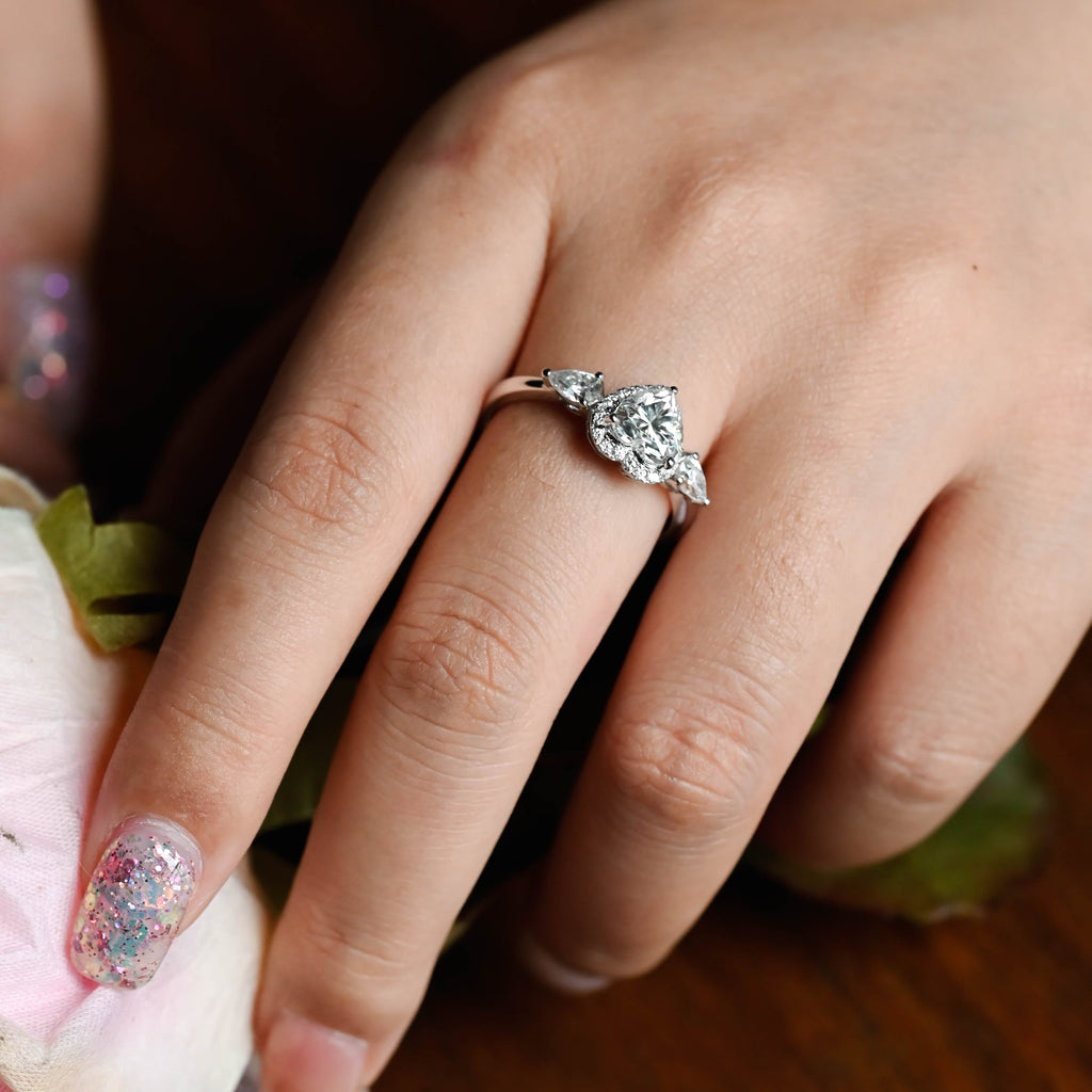 IGI Certified Heart Shaped Lab Grown Diamond Ring | 1-3 CT | D VS1 EX | 14K 18K Gold & Platinum