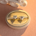 IGI Certified Heart Shaped Lab Grown Diamond Stud Earrings | D VS1 EX | 1-3 CTW | 14K 18K Gold & Platinum