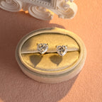 IGI Certified Heart Shaped Lab Grown Diamond Stud Earrings | D VS1 EX | 1-3 CTW | 14K 18K Gold & Platinum