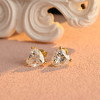 IGI Certified Heart Shaped Lab Grown Diamond Stud Earrings | D VS1 EX | 1-3 CTW | 14K 18K Gold & Platinum