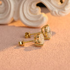 IGI Certified Heart Shaped Lab Grown Diamond Stud Earrings | D VS1 EX | 1-3 CTW | 14K 18K Gold & Platinum