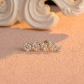 5-Stone Round Lab Grown Diamond Gradient Studs | D-E VVS-VS | 14K 18K Gold