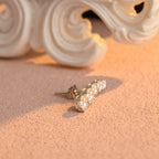 5-Stone Round Lab Grown Diamond Gradient Studs | D-E VVS-VS | 14K 18K Gold