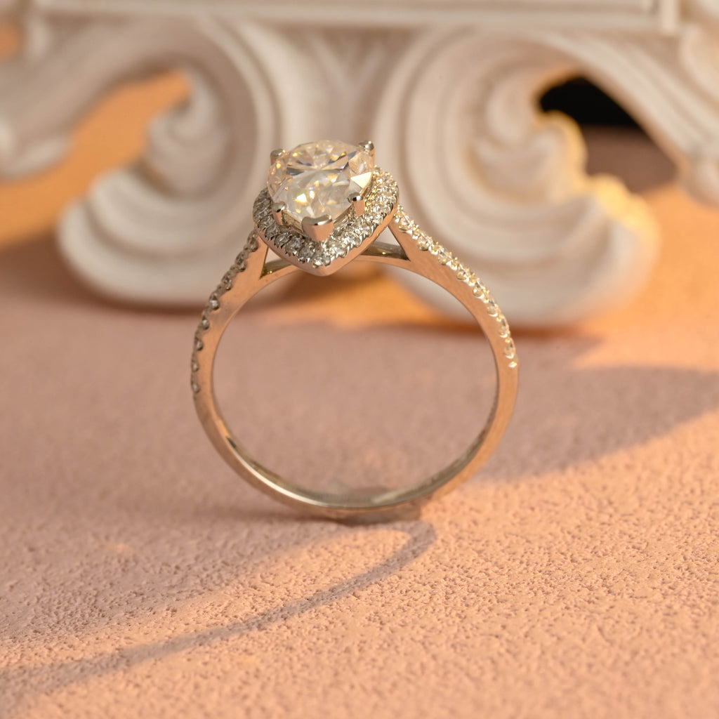 IGI Certified 1-5 Carat Pear Shaped Lab Grown Diamond Ring | D VS1 EX | 14K 18K Gold & Platinum