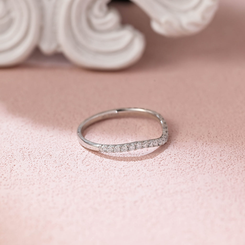Classic Round Lab Grown Diamond Half Eternity Band | D-E VVS-VS | 14K 18K Gold & Platinum