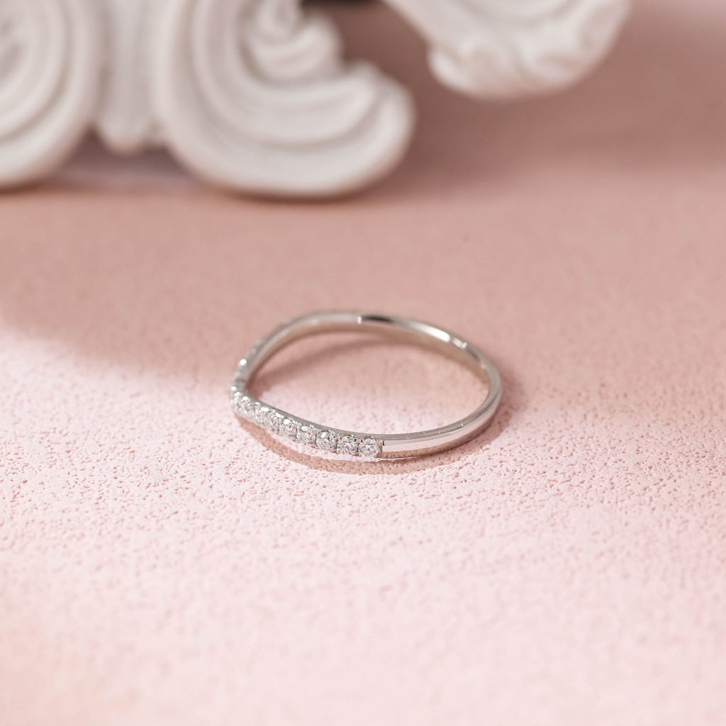 Classic Round Lab Grown Diamond Half Eternity Band | D-E VVS-VS | 14K 18K Gold & Platinum