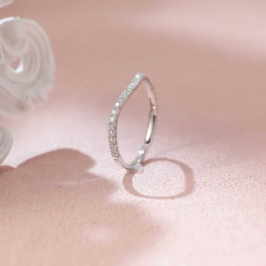 Classic Round Lab Grown Diamond Half Eternity Band | D-E VVS-VS | 14K 18K Gold & Platinum