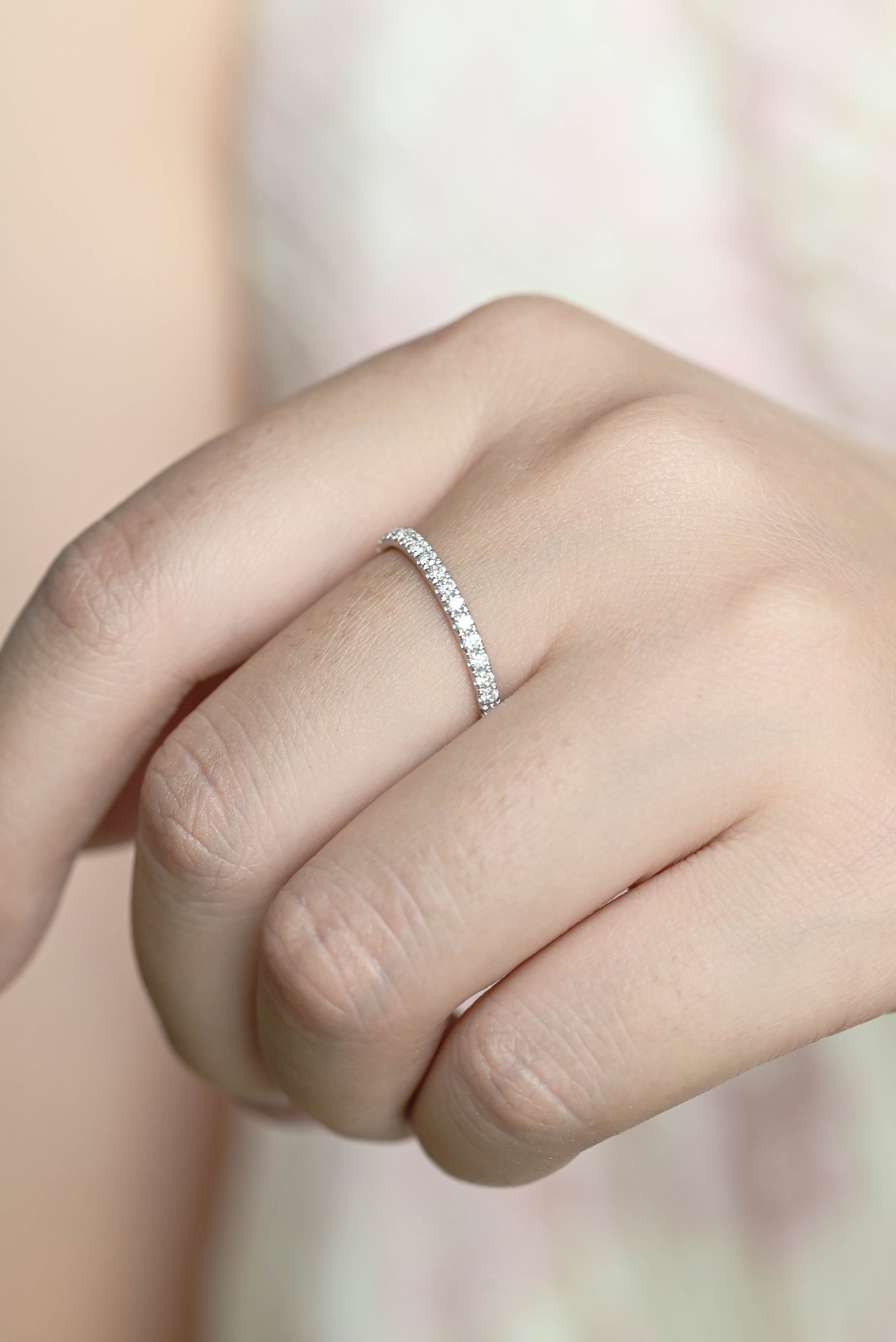 Classic Round Lab Grown Diamond Half Eternity Band | D-E VVS-VS | 14K 18K Gold & Platinum