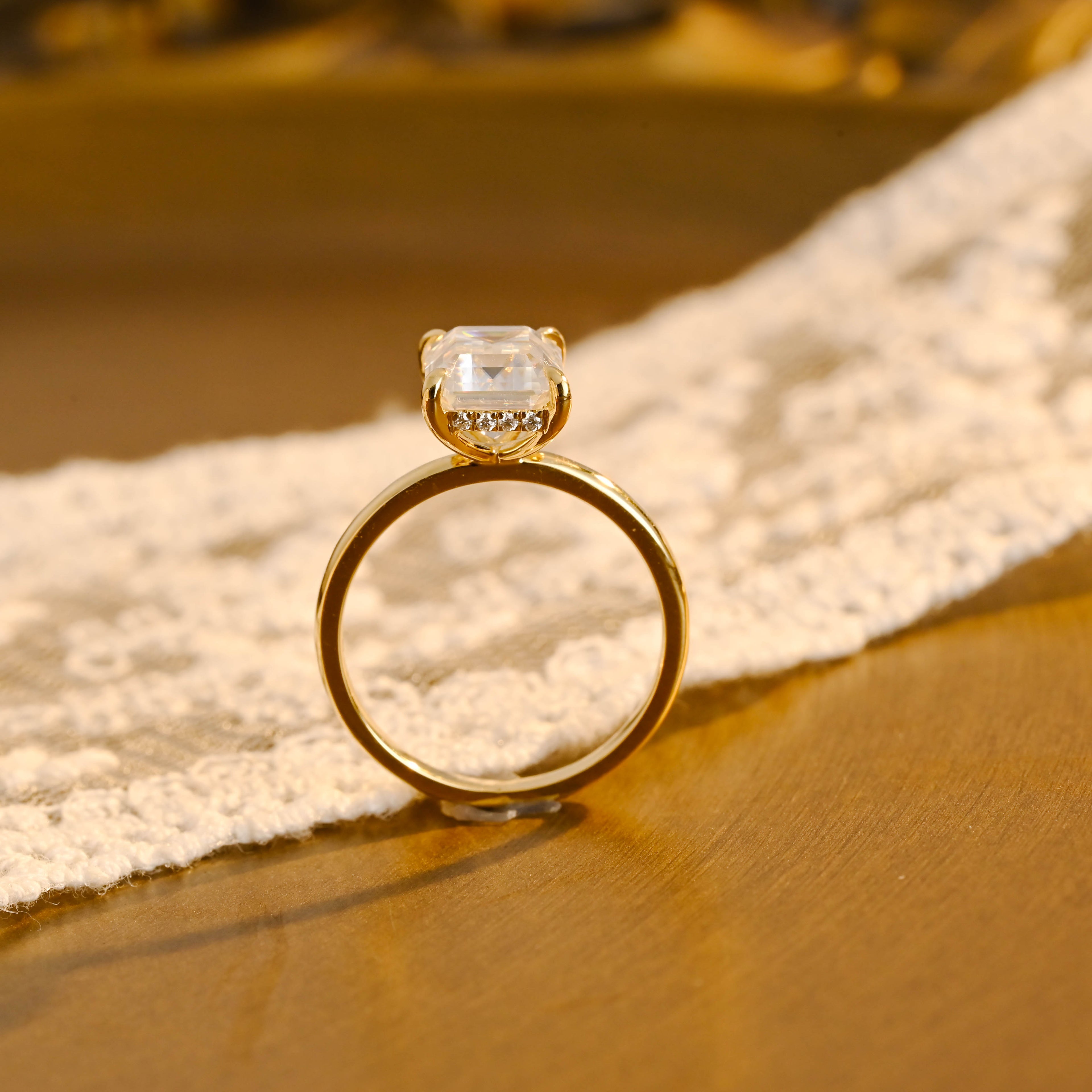 IGI Certified 1-5 Carat Emerald Cut Lab Grown Diamond Ring | D VS1 EX | 14K 18K Gold & Platinum