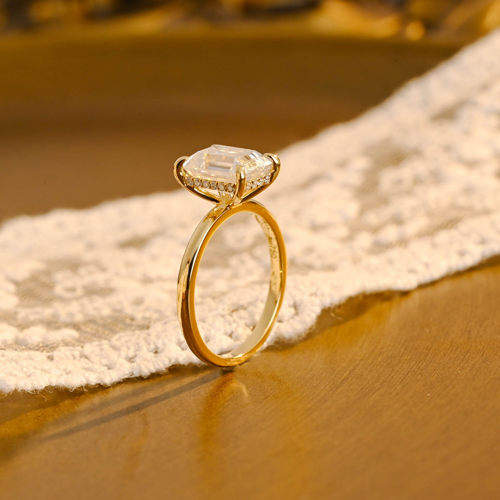 IGI Certified 1-5 Carat Emerald Cut Lab Grown Diamond Ring | D VS1 EX | 14K 18K Gold & Platinum