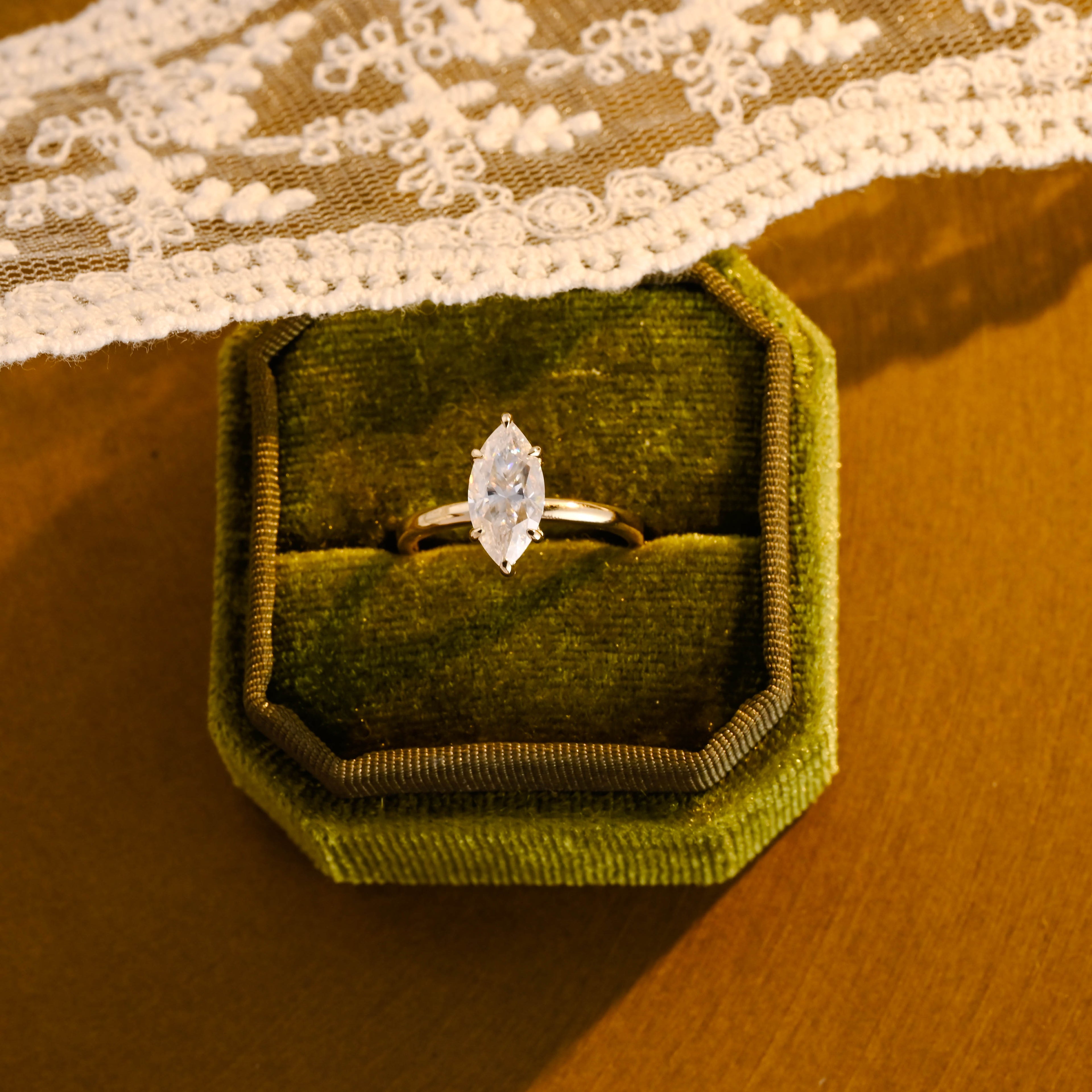 IGI Certified 1-3 Carat Marquise Lab Grown Diamond Ring | D VS1 EX | 14K 18K Gold & Platinum