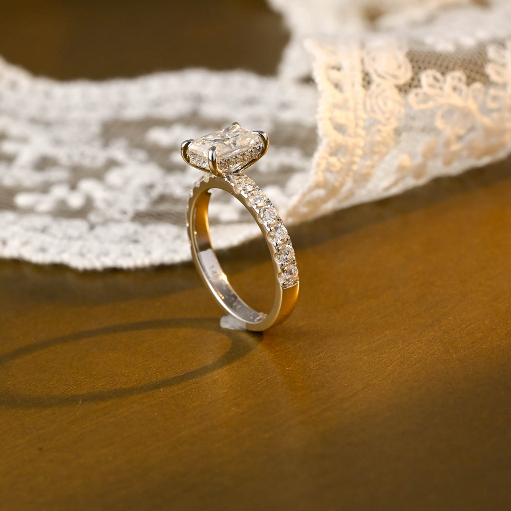 IGI Certified 1-5 Carat Radiant Cut Lab Grown Diamond Ring | D VS1 EX | 14K 18K Gold & Platinum