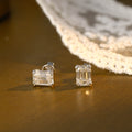 IGI Certified Emerald Cut Lab Grown Diamond Stud Earrings | D VS1 EX | 1-3 CTW | 14K 18K Gold & Platinum