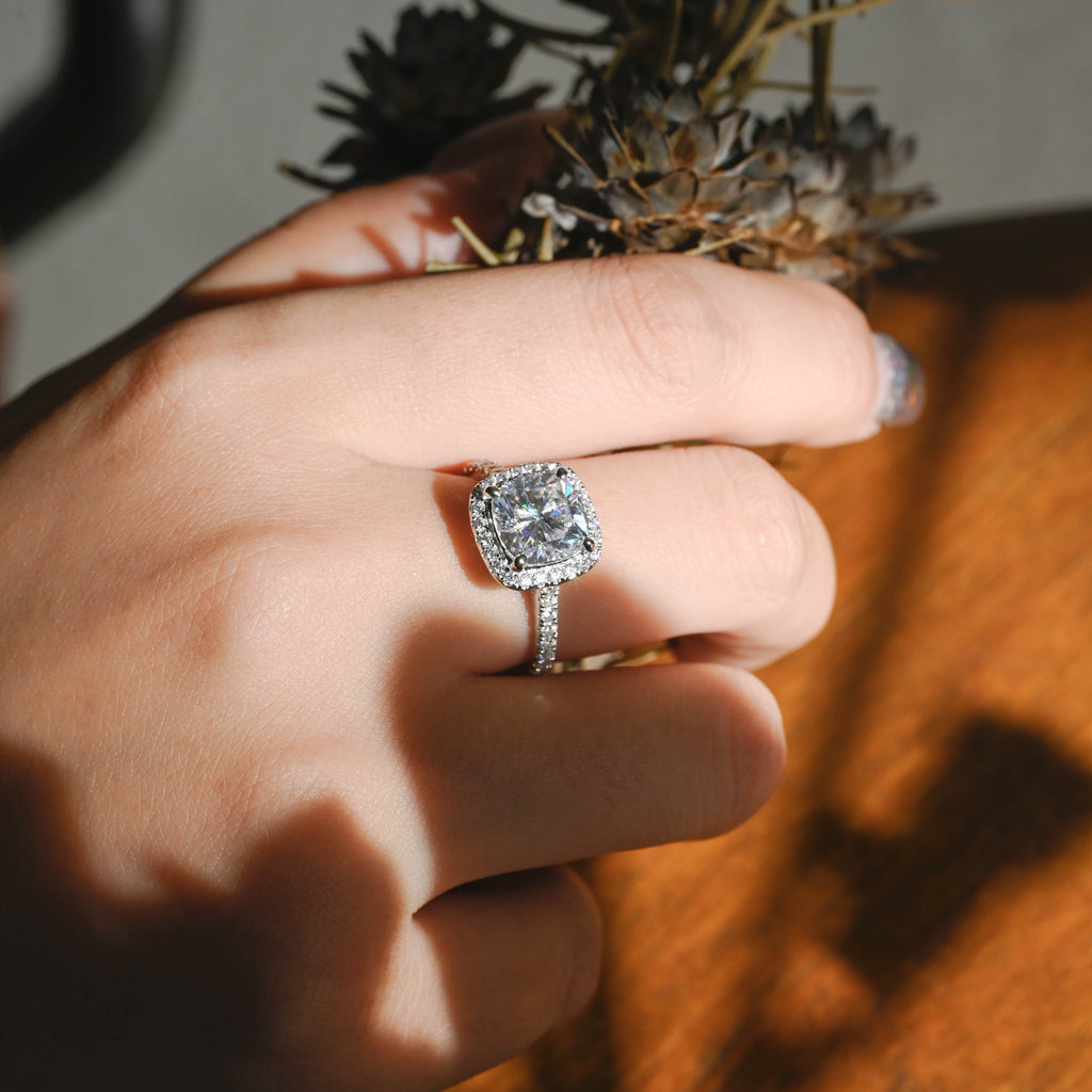 IGI Certified 1-3 Carat Cushion Cut Lab Grown Diamond Ring | D VS1 EX | 14K 18K  Gold & Platinum