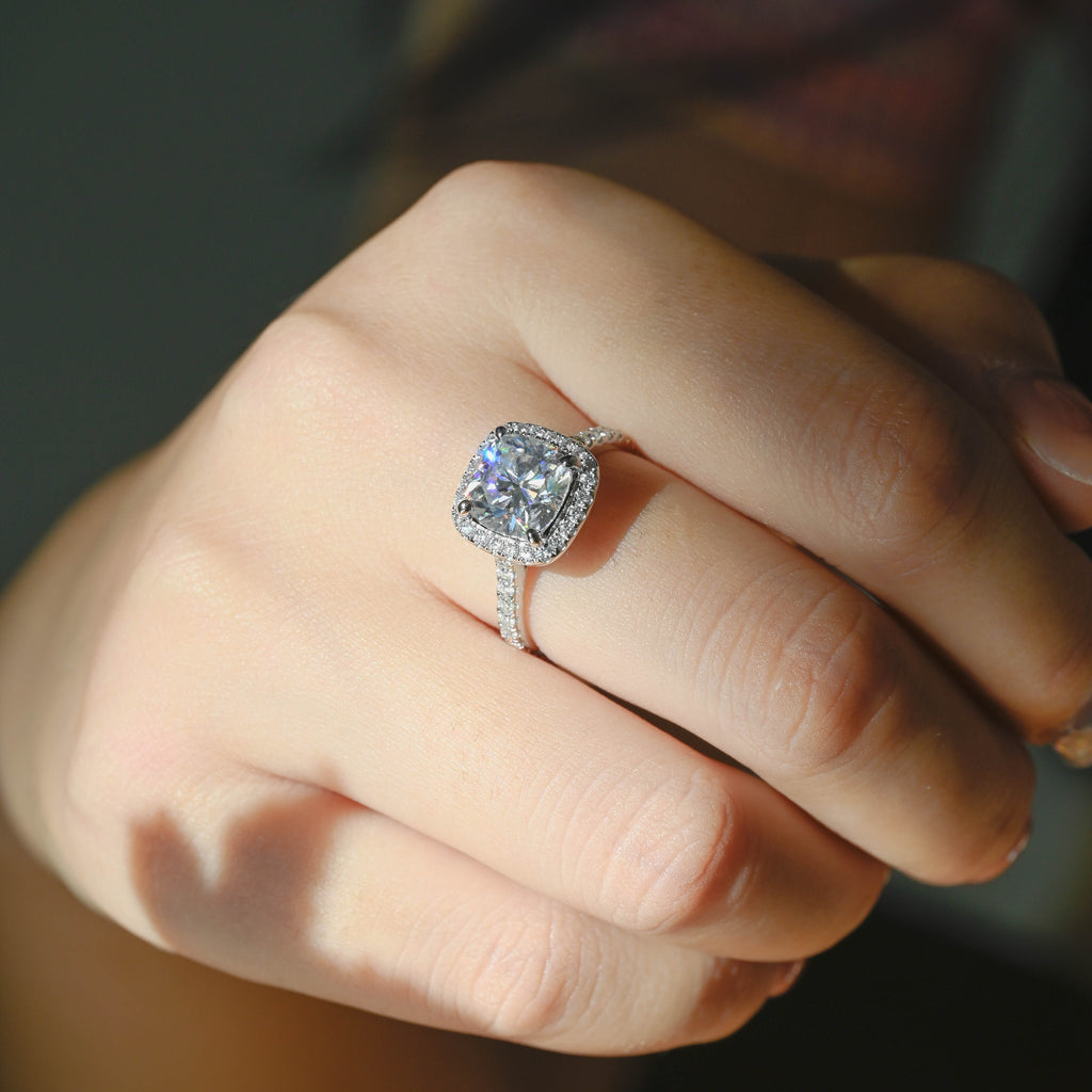 IGI Certified 1-3 Carat Cushion Cut Lab Grown Diamond Ring | D VS1 EX | 14K 18K  Gold & Platinum