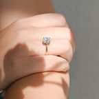 IGI Certified 1-5 Carat Oval Lab Grown Diamond Two-Tone Ring | D VS1 EX | 14K 18K Gold & Platinum