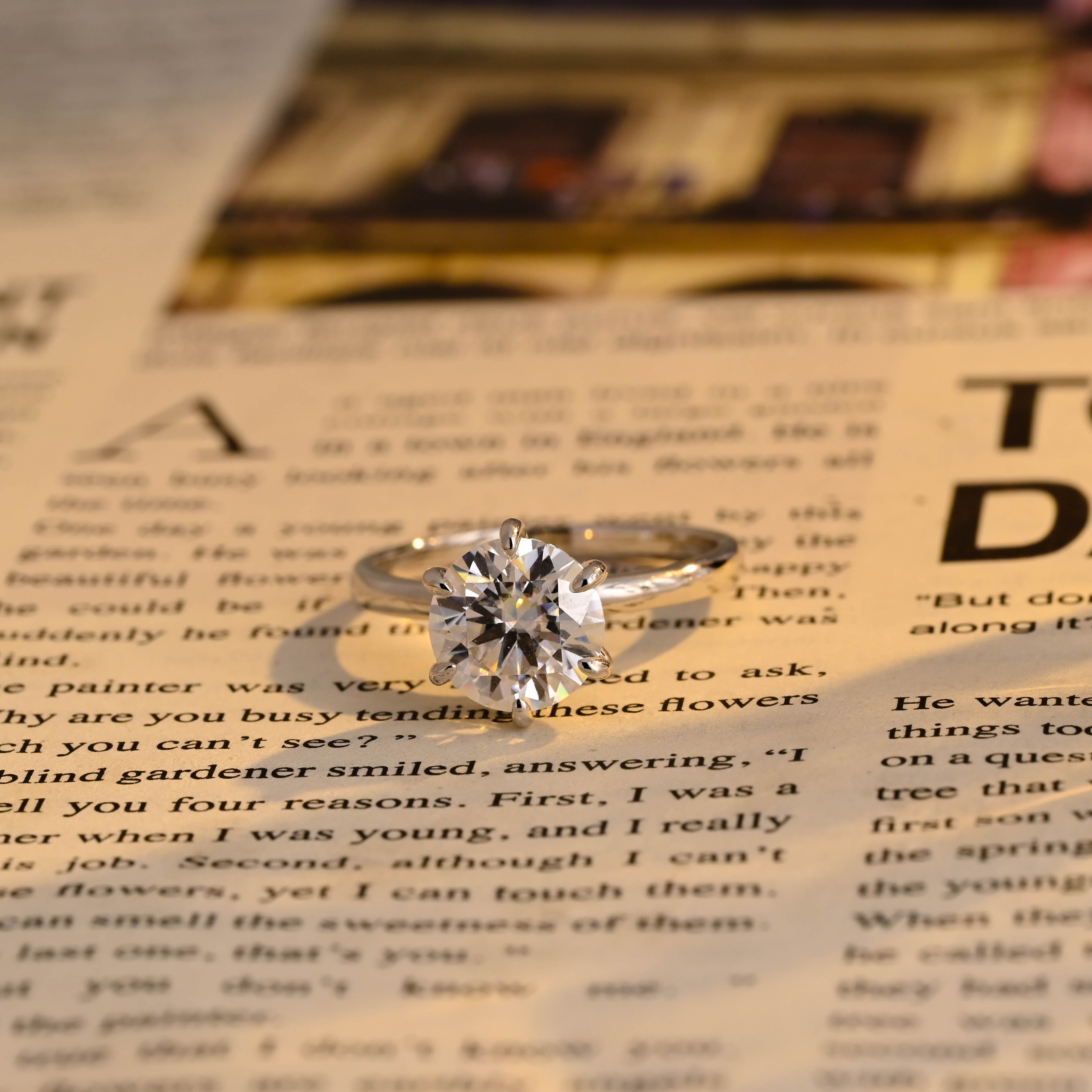 IGI Certified 1-5 Carat Round Brilliant Lab Grown Diamond Ring | D VS1 Ideal Cut | 14K 18K Gold & Platinum