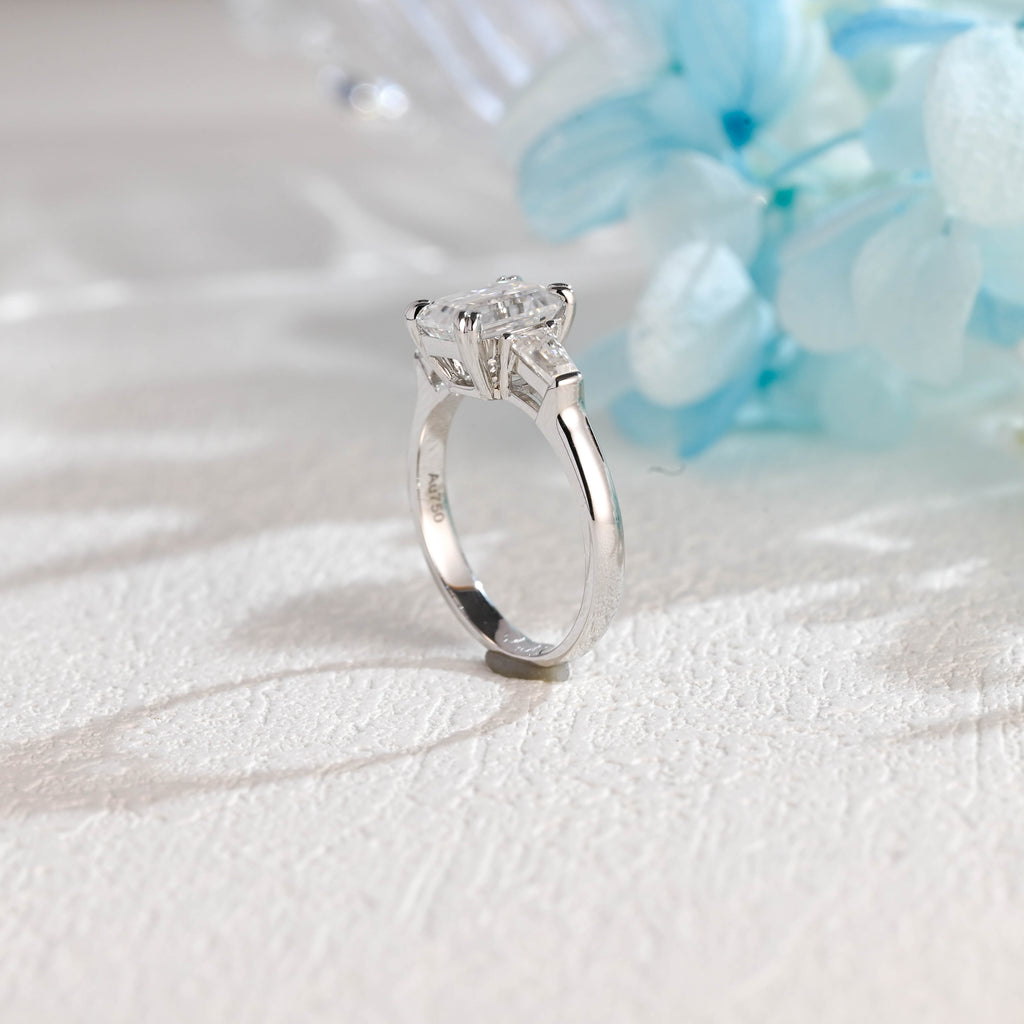 IGI Certified 1-5 Carat Emerald Cut Lab Grown Diamond Ring | D VS1 EX | 14K 18K Gold & Platinum