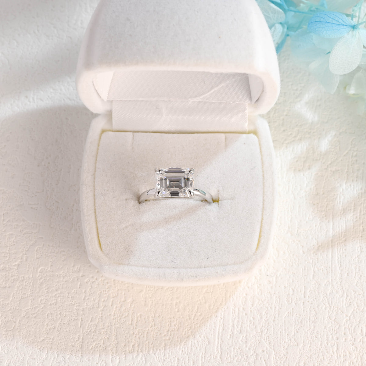 IGI Certified 1-5 Carat Emerald Cut Lab Grown Diamond Solitaire Engagement Ring | D VS1 EX | 14K 18K Gold & Platinum