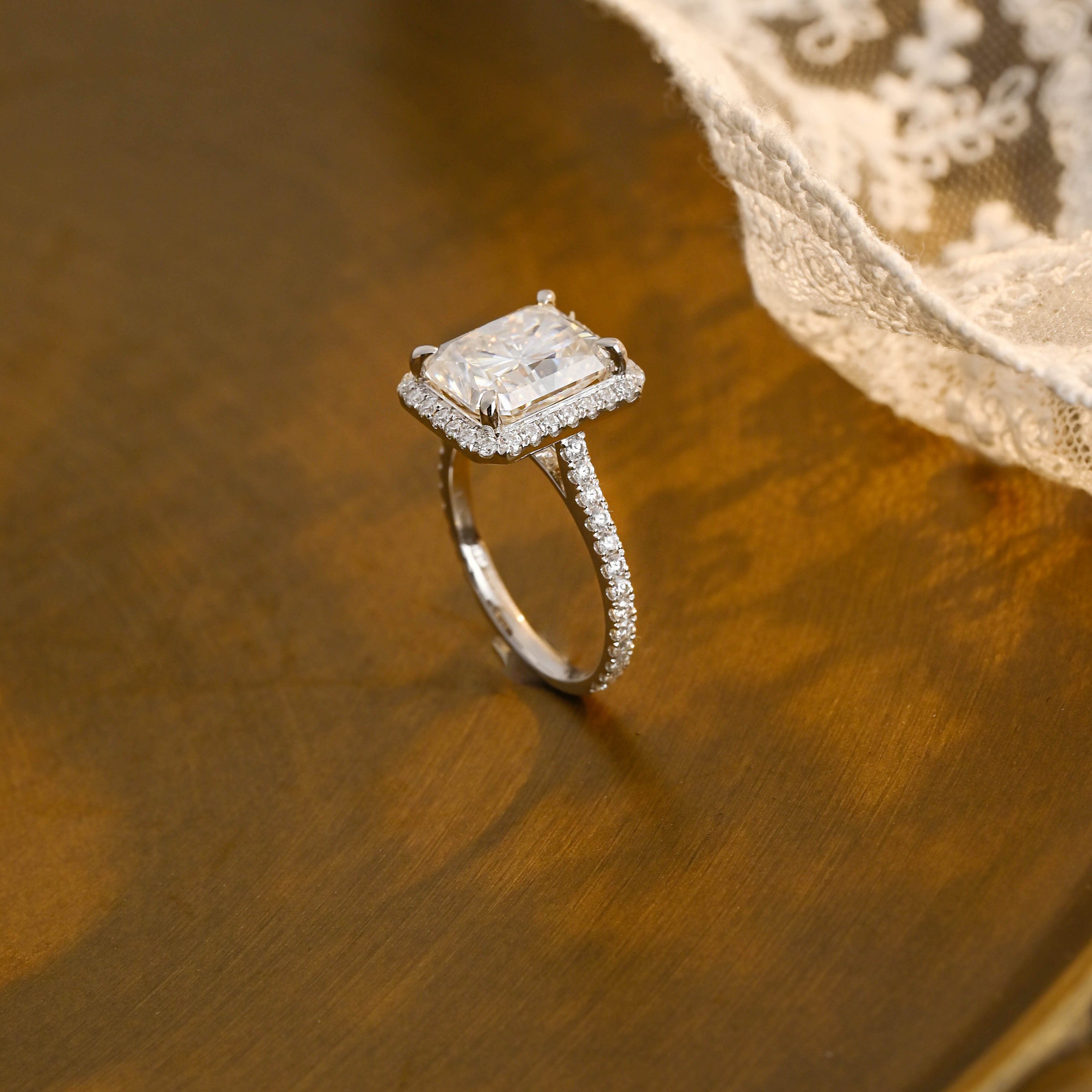 IGI Certified 1-5 Carat Radiant Cut Lab Grown Diamond Ring | D VS1 EX | 14K 18K Gold & Platinum