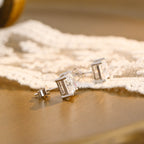 IGI Certified Princess Cut Lab Grown Diamond Stud Earrings | D VS1 EX | 2-6 CTW | 14K 18K Gold & Platinum