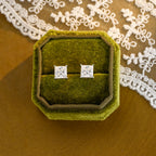 IGI Certified Princess Cut Lab Grown Diamond Stud Earrings | D VS1 EX | 2-6 CTW | 14K 18K Gold & Platinum