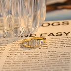 Art Deco 0.64 CTW Emerald & Baguette Cut Lab Grown Diamond Ring | D-E VVS-VS | 14K 18K Gold