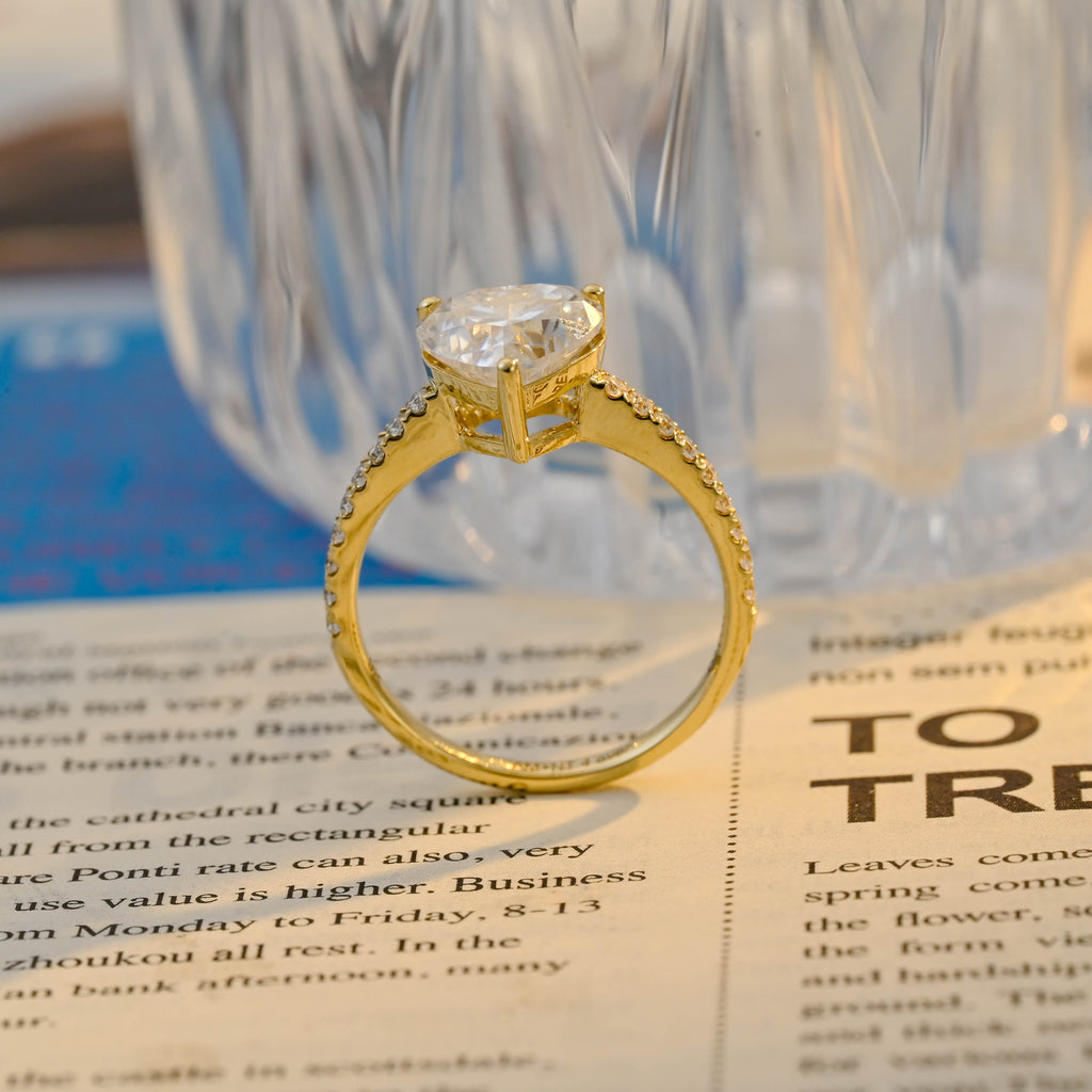IGI Certified Heart Shaped Lab Grown Diamond Ring | 1-3 CT | D VS1 EX | 14K 18K Gold & Platinum