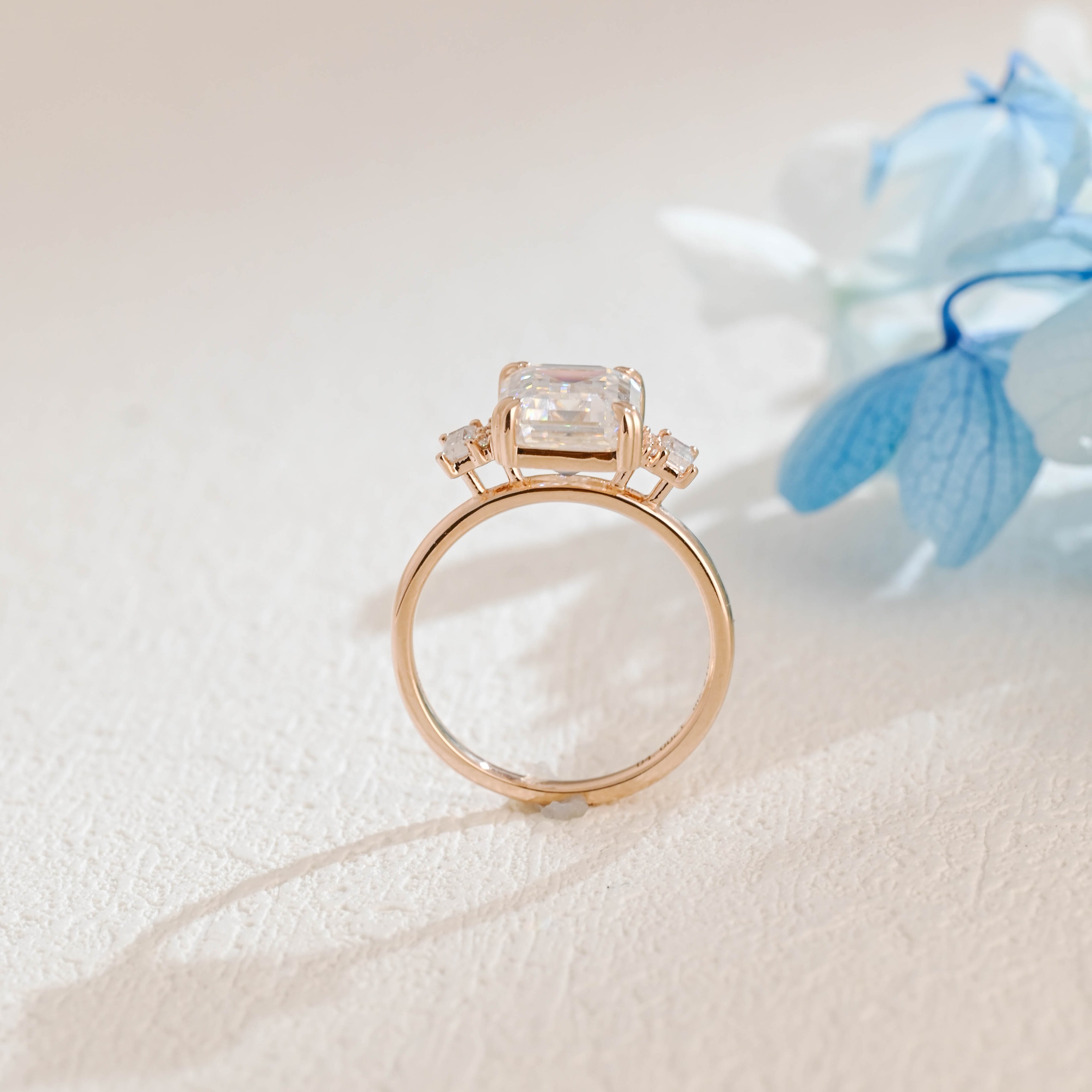 IGI Certified 1-5 Carat D Color VS1 Clarity Emerald Cut Lab Grown Diamond Engagement Ring in 14K/18K Gold or Platinum