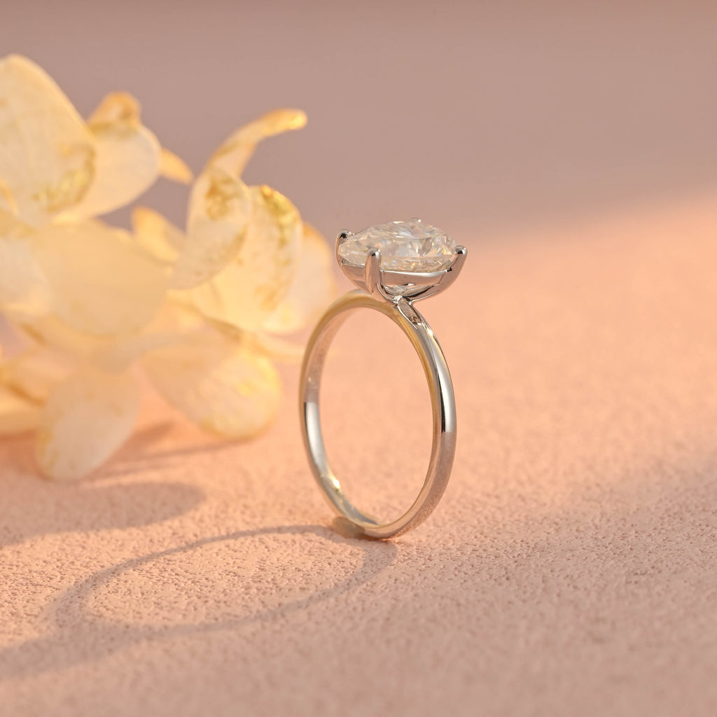 IGI Certified 1-5 Carat D Color VS1 Clarity Pear Cut Lab Grown Diamond Engagement Ring in 14K/18K Gold or Platinum