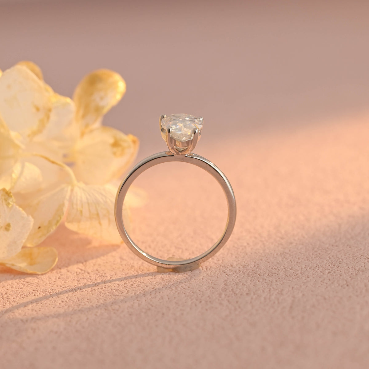 Classic IGI Certified 1-5 Carat D Color VS1 Clarity Pear Cut Lab Grown Diamond Engagement Ring in 14K/18K Gold or Platinum