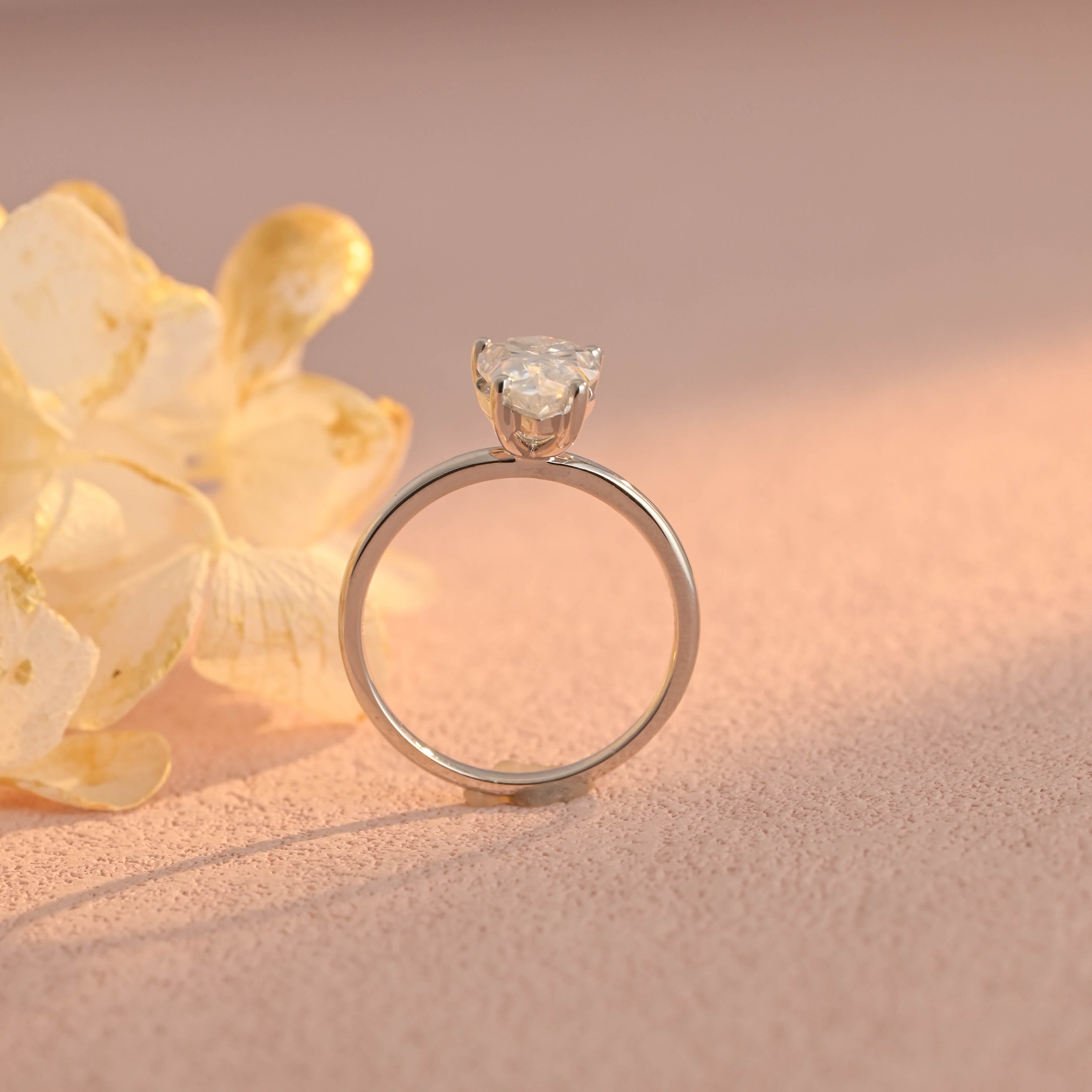 IGI Certified 1-5 Carat D Color VS1 Clarity Pear Cut Lab Grown Diamond Engagement Ring in 14K/18K Gold or Platinum