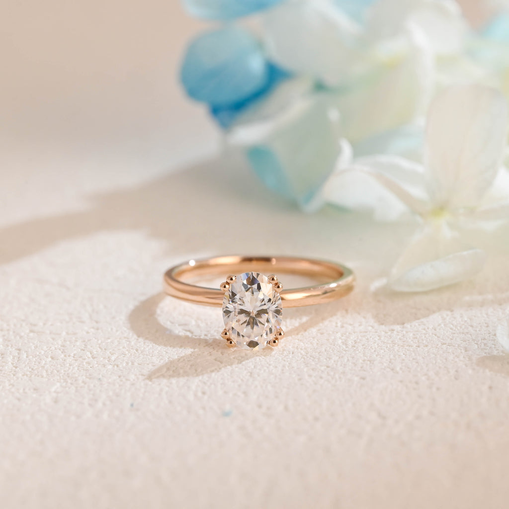 IGI Certified 1-5 Carat D Color VS1 Clarity Oval Cut Lab Grown Diamond Engagement Ring in 14K/18K Gold or Platinum